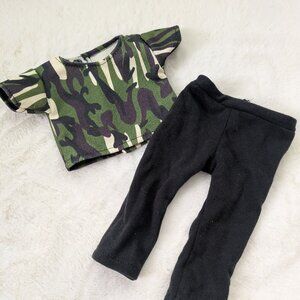 18" doll camo top & pants